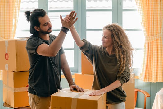 couple celebrating paying off their mortgage