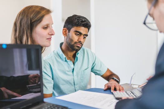 Retired couple meeting with a financial advisor