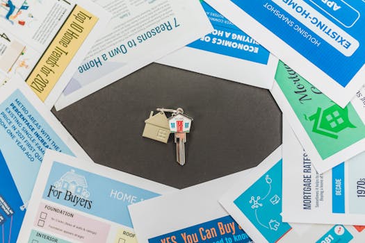 A calculator and mortgage papers on a table