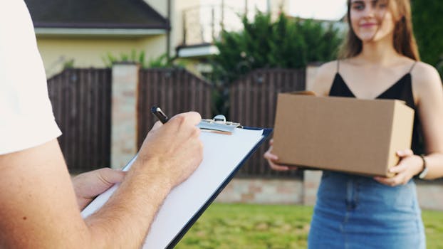 person holding a mortgage document