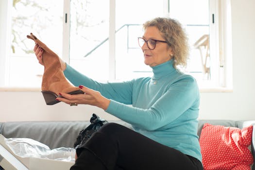 retiree relaxing in a cozy home