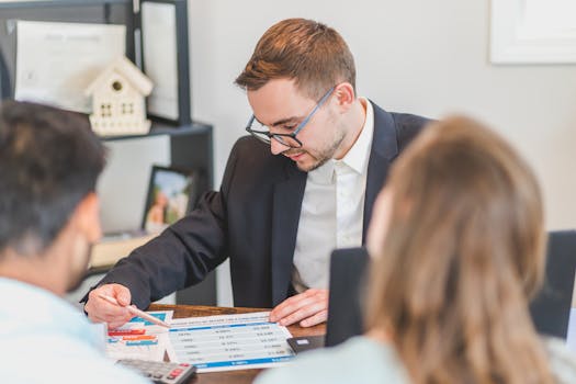 financial advisor discussing retirement planning with clients