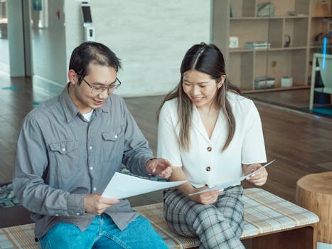 person reviewing mortgage documents