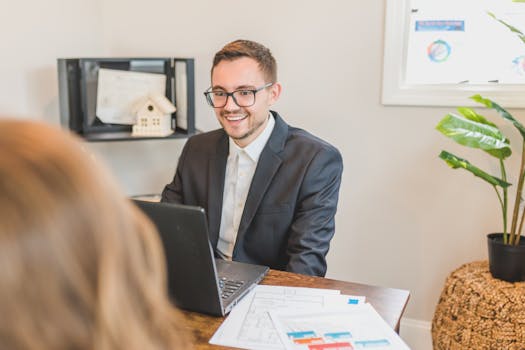 retiree reviewing mortgage documents at a desk