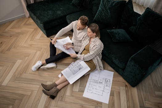 senior couple looking at documents