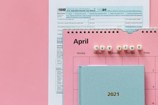 calendar showing tax deadlines