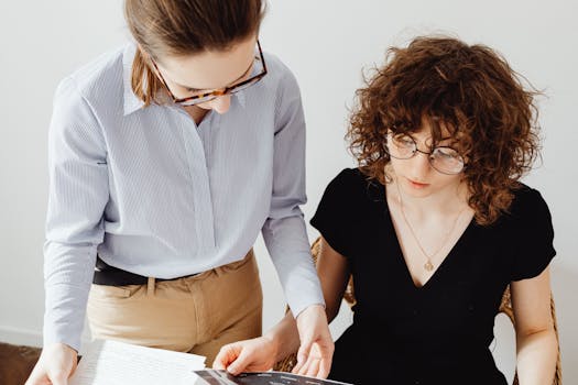 senior woman reviewing financial documents