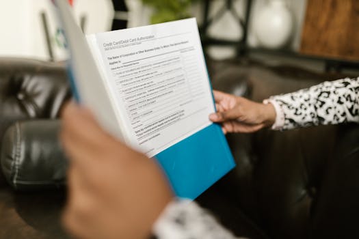 retired person reviewing financial documents