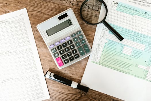 retiree reviewing a budget with a calculator