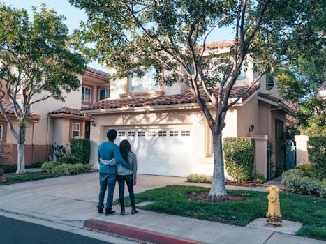 Retired couple reviewing mortgage statements